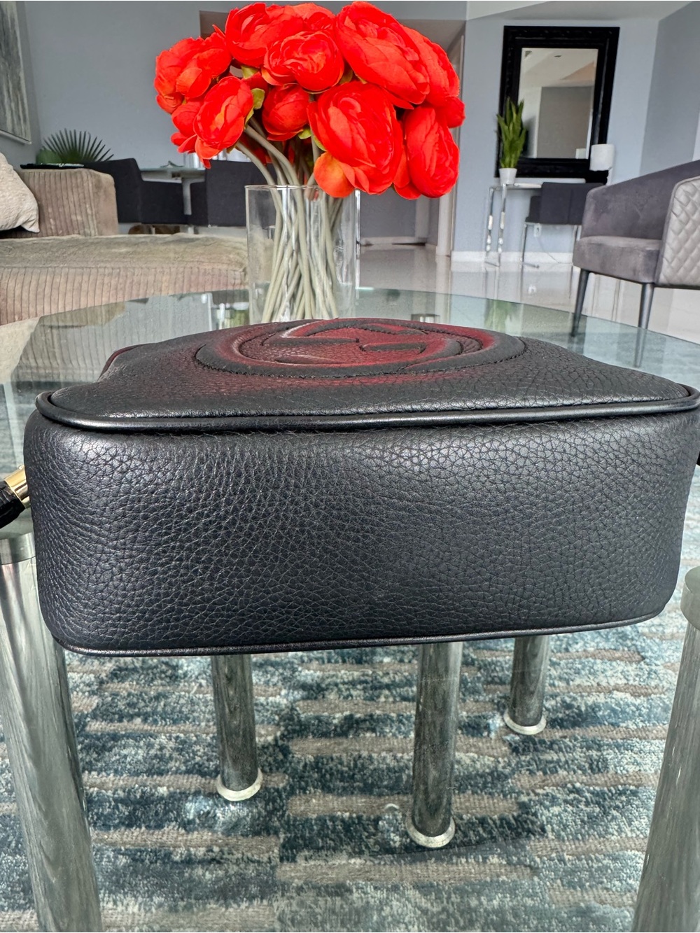 🔥 Gucci Soho Disco Crossbody Bag – Black Pebbled Leather Excellent Condition - Picture 5 of 11